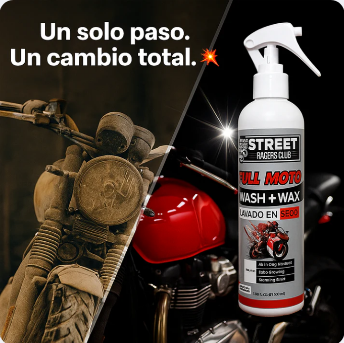 MotoShine™ Combo 2 Lavados en Seco para Motos