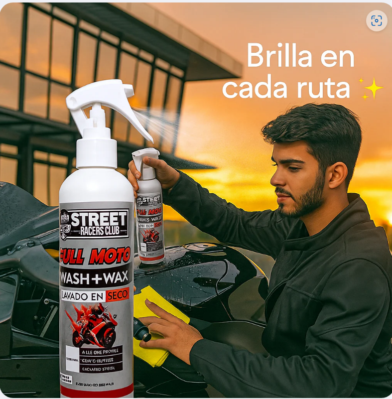 MotoShine™ Combo 2 Lavados en Seco para Motos