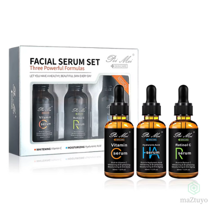 DermUp™   Set Serum Faciales x3 Vitamina C-AH-R