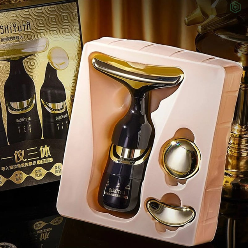 SkinEase™  Masajeador facial 3en1 cuello cara ojos