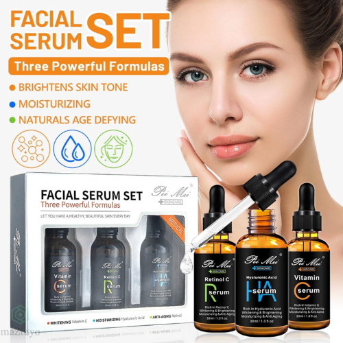 DermUp™   Set Serum Faciales x3 Vitamina C-AH-R