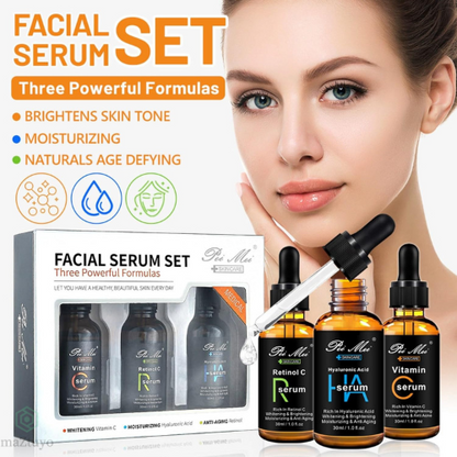 DermUp™   Set Serum Faciales x3 Vitamina C-AH-R